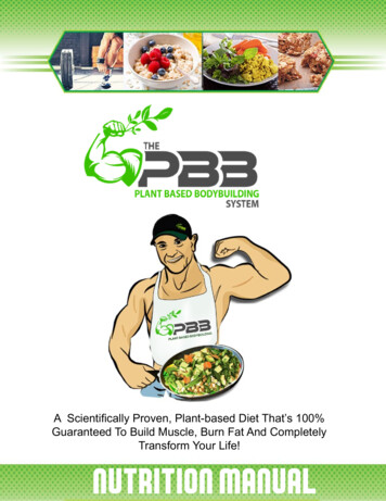 Nutrition Manual - Plant Based Bodybuilding