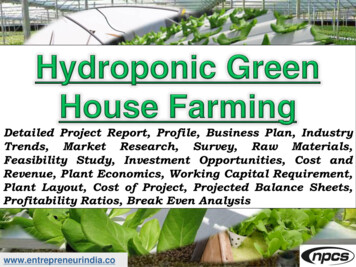 Hydroponic Green House Farming - Entrepreneur India