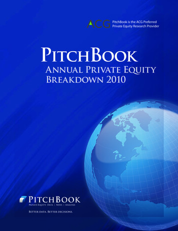 PitchBook Is The ACG Preferred Private Equity Research .