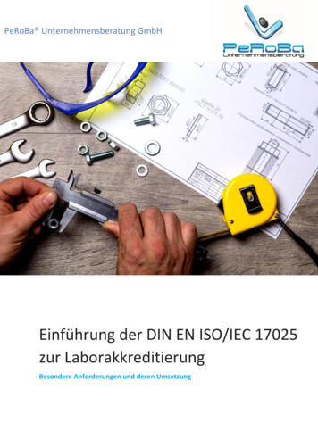 Einführung Der DIN EN ISO/IEC 17025 Zur Laborakkreditierung