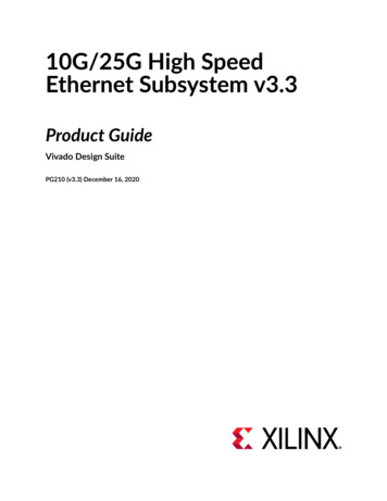 10G/25G High Speed Ethernet Subsystem For V3.3 Product Guide