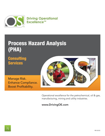 Process Hazard Analysis (PHA) - DrivingOE