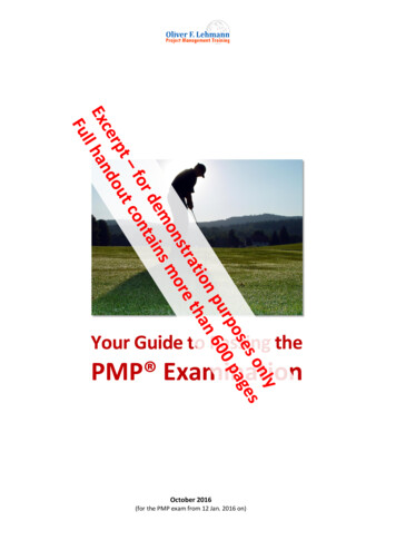 Your Guide To Passing The PMP Examination