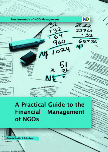 A Practical Guide To The Financial Management Of NGOs