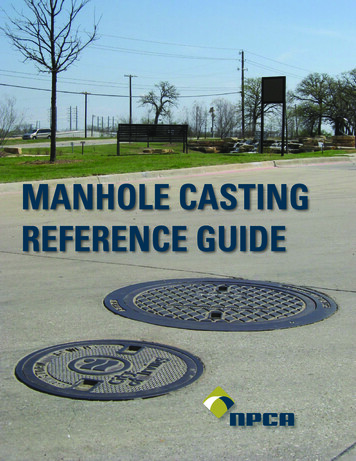 MANHOLE CASTING REFERENCE GUIDE