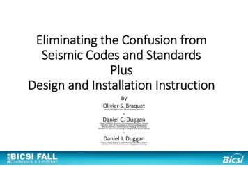 Eliminating The Confusion From Seismic Codes And Standards .