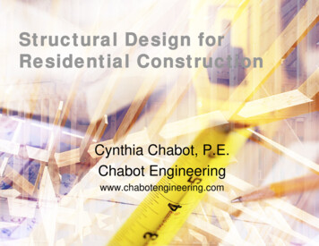 Structural Design For Residential Construction .