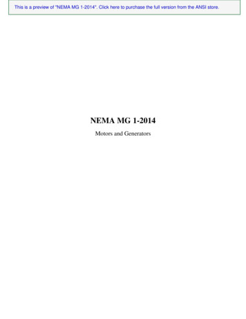 NEMA MG 1-2014 - American National Standards Institute