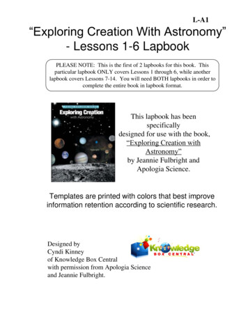 L-A1 “Exploring Creation With Astronomy” - Lessons 1-6 Lapbook