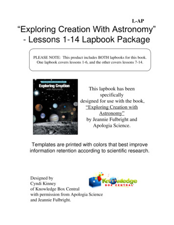 L-AP “Exploring Creation With Astronomy” - Lessons 1-14 .