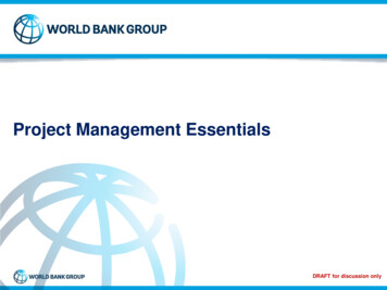 Project Management Essentials - World Bank