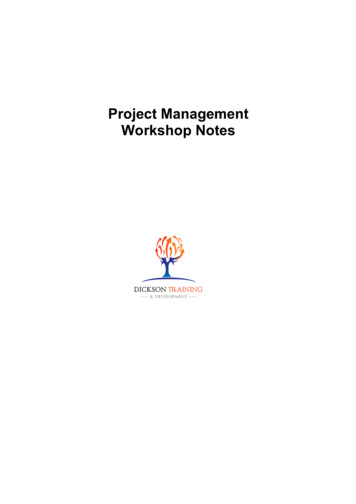 Project Management Workshop Notes - Dickson Training