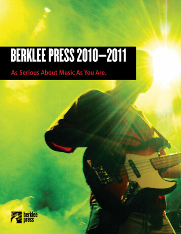 Berklee Press 2010–2011