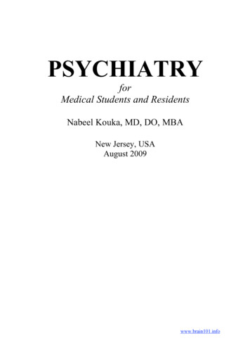 Psychiatry For Medical Students And Residents Medical .