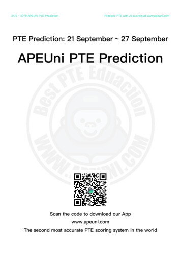 APEUni PTE Prediction