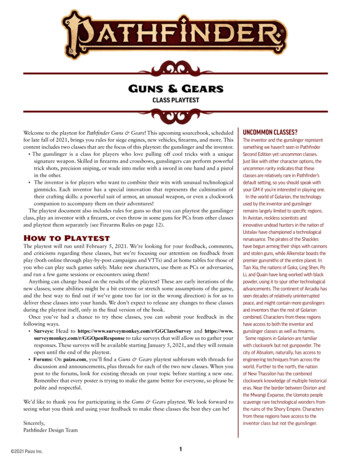 Guns & Gears - Home Of The Pathfinder And Starfinder RPGs .