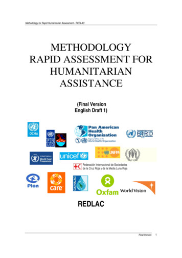 Rapid Assessment Methodology ENG - HumanitarianResponse