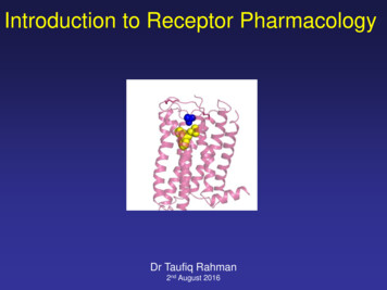 Introduction To Receptor Pharmacology