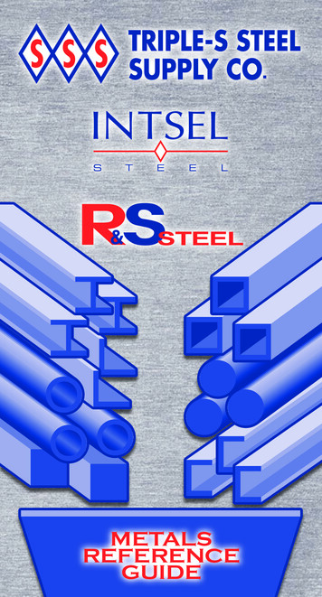 METALS REFERENCE GUIDE - Sss-steel 