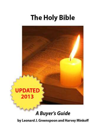 Review Of Holy Bible Versions - WordPress 