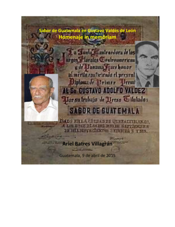 Poemas De Gustavo Adolfo Valdés De León (1936-2014 .