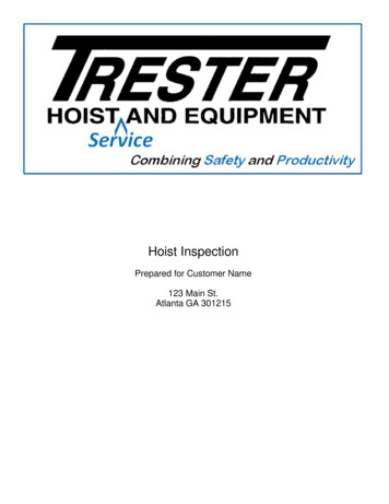 Hoist Inspection - Trester Hoist