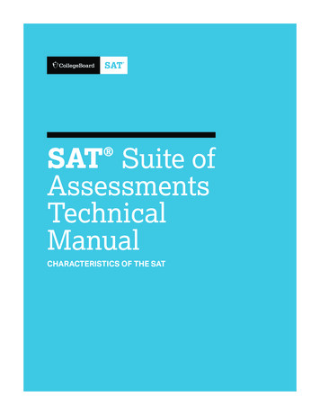 SAT Suite Of Assessments Technical Manual - College Board