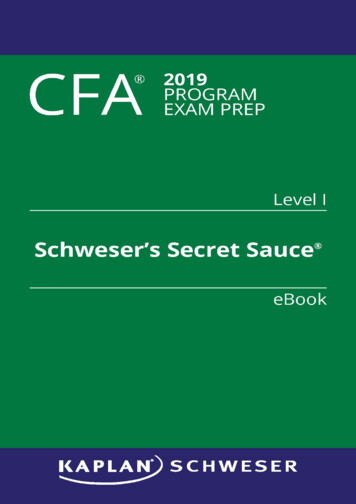 CFA 2019 Secret Sauce Level 1
