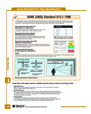 ASME (ANSI) Standard A13.1-1996 - RAYMONDS