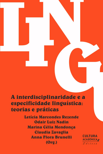 A Interdisciplinaridade E A Especificidade Linguística .