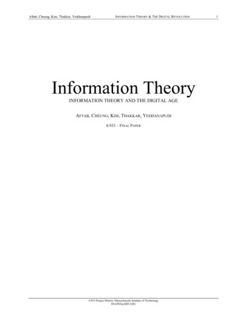 Information Theory - MIT
