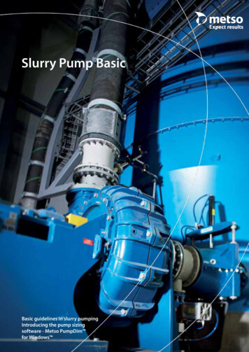 Slurry Pump Basic - 911 Metallurgist
