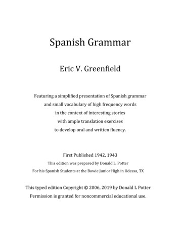 Spanish Grammar - Don Potter 