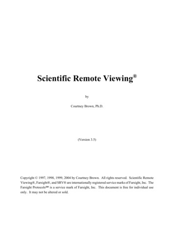 Scientific Remote Viewing - Farsight