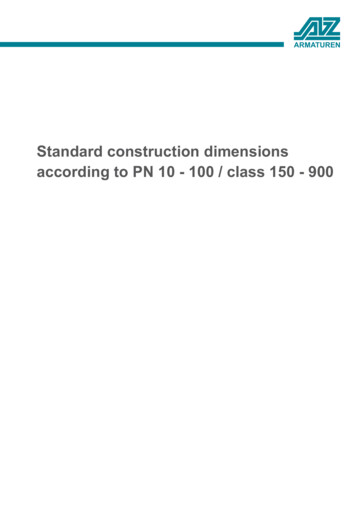 Standard Construction Dimensions According To PN 10 - 100 .