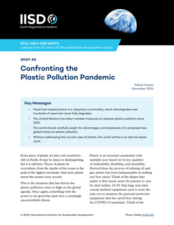 BRIEF #8 Confronting The Plastic Pollution Pandemic