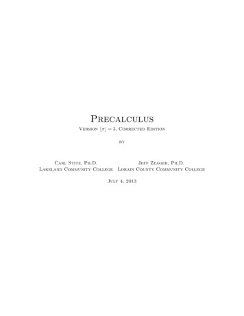 Precalculus - Textbook Equity