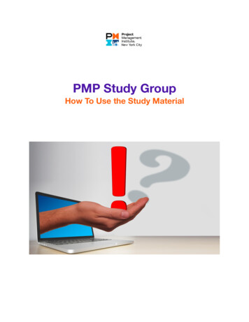 PMP Study Group How To Use The Study Material