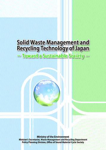Solid Waste Management And Recycling Technology Of Japan