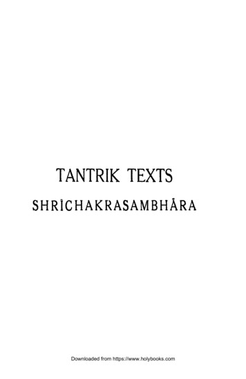 T ANTRIK TEXTS - Books, Sacred, Spiritual Texts .