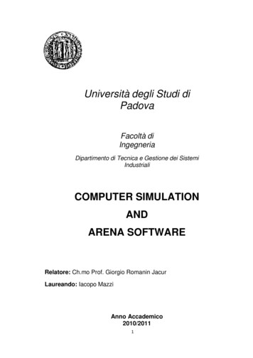 COMPUTER SIMULATION AND ARENA SOFTWARE