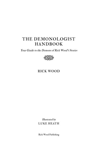 The Demonologist Handbook - RICK WOOD