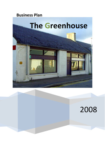 Business Plan The Greenhouse - David Lynch