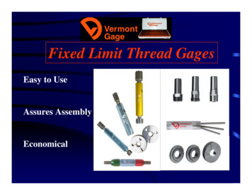 Fixed Limit Thread Gages - Willrich