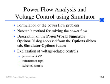 Power Flow Analysis And Voltage Control Using Simulator