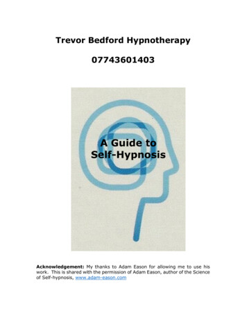 A Guide To Self-Hypnosis - Trevor Bedford Hypnotherapy