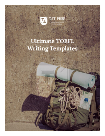 Ultimate TOEFL Writing Templates - 1file 