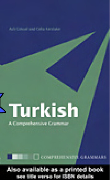 Turkish: A Comprehensive Grammar - WordPress 