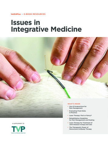 VetEdPlus E-BOOK RESOURCES Issues In Integrative Medicine