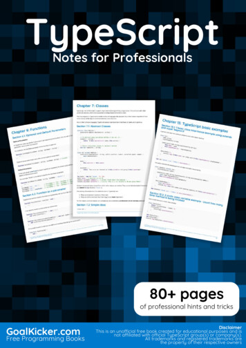 TypeScript Notes For Professionals - Free Programming Books